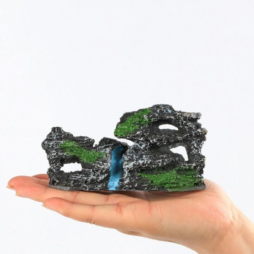 Decoración creativa de pecera de estilo aleatorio, decoración de paisajismo, resina de rocalla de Acuario, adorno artesanal para el hogar, 1 unidad - imagen 4