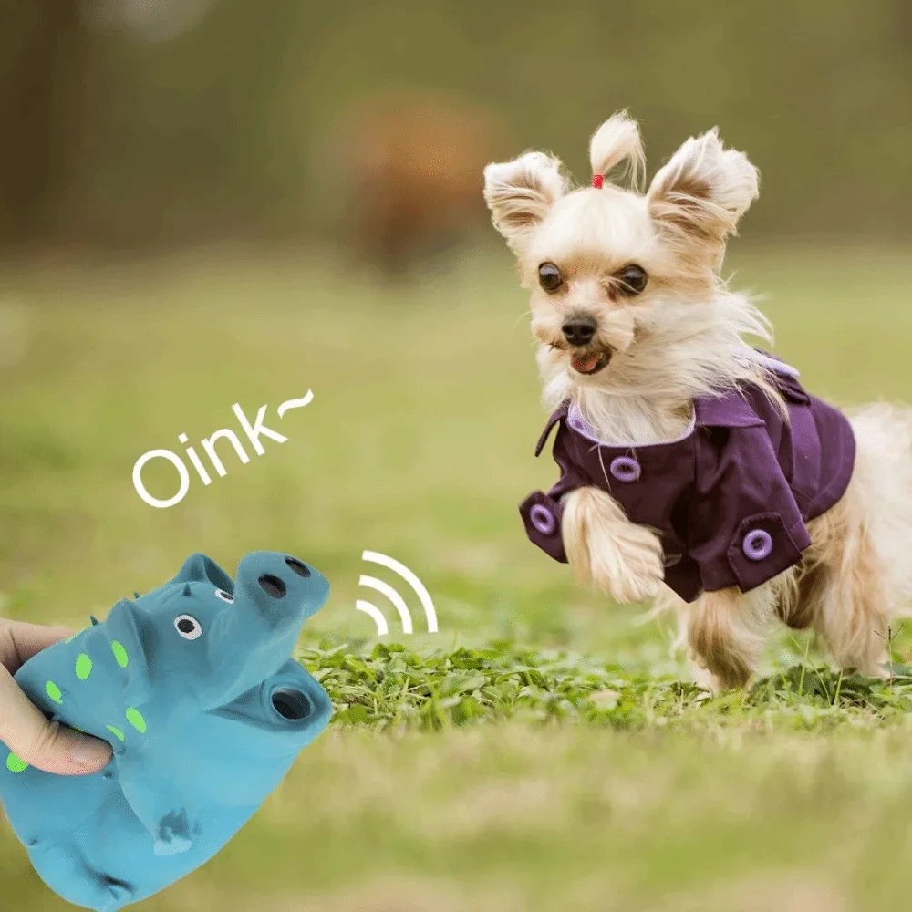 Juguete cerdo látex lunares resistente mordidas perro – Higiene bucal - imagen 5