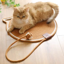 Tabla rascadora con poste de algodón para gatos