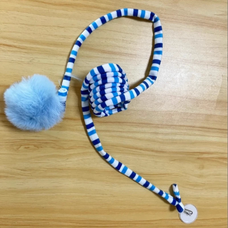 Juguetes interactivos para gatos con ventosa, varita colgante de resorte con campana, juguete para gatitos resistente a mordeduras para juegos en interiores - imagen 3