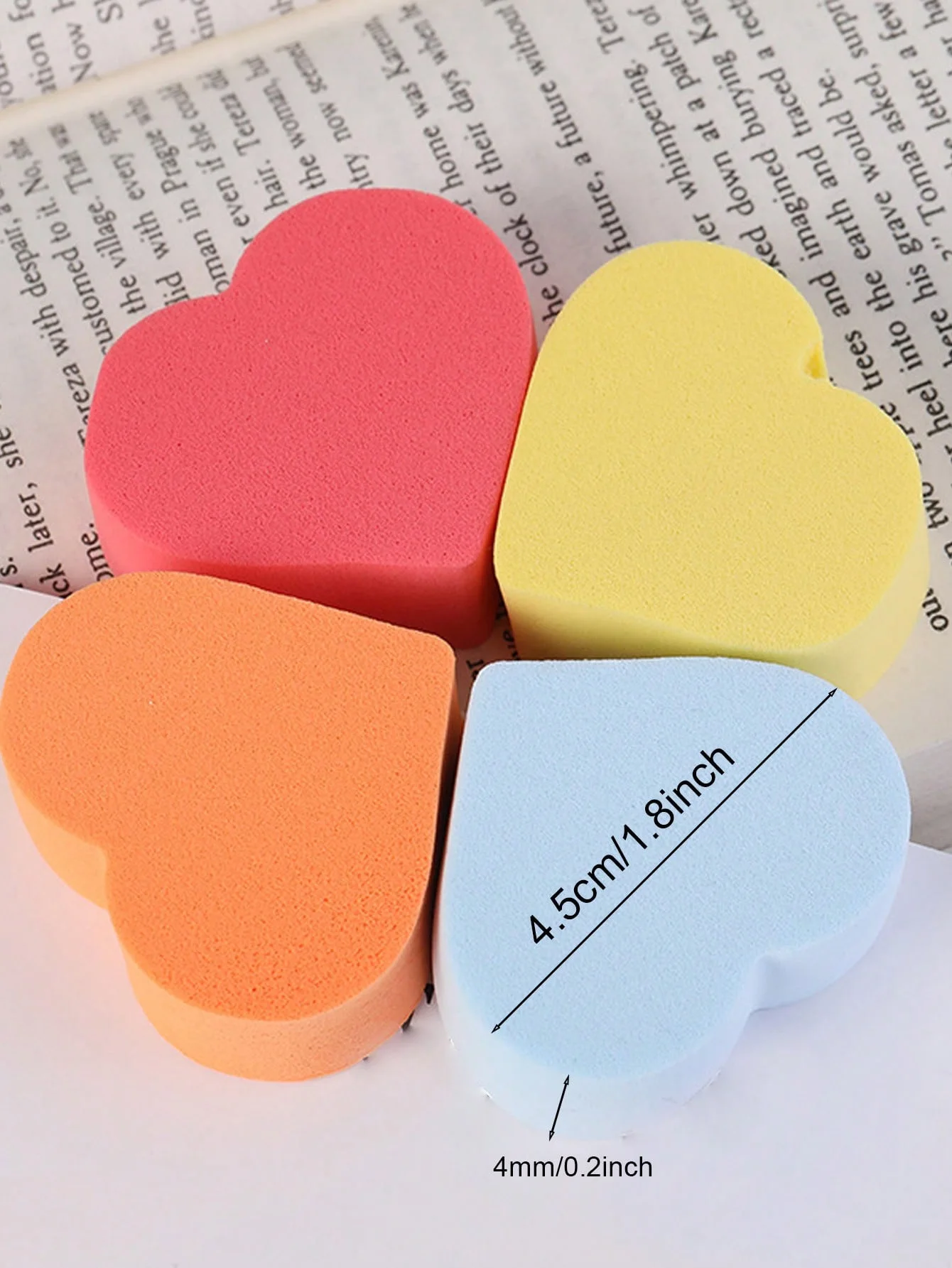 Esponja maquillaje corazón y gota de agua – doble uso seco y húmedo - imagen 3