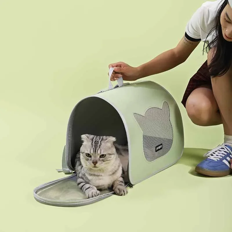 Bolsa para mascotas para gatos, práctica mochila de transporte, cómoda y transpirable, bolsa de viaje para mascotas y gatos de gran espacio - imagen 4