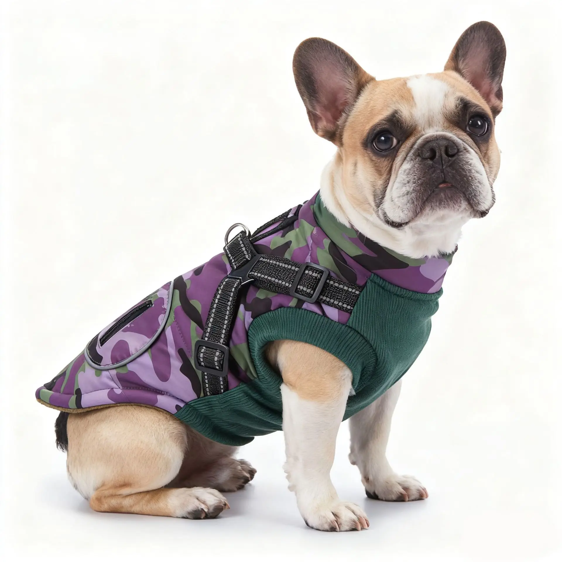 Ropa reflectante para perros pequeños – Abrigo invernal acolchado - imagen 4