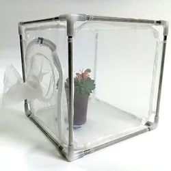 Jaula para insectos al aire libre, jaula transparente para plantas y insectos, jaulas de colección de insectos para granja, hormigas de jardín para el hogar, suministros de granja para cría de gusanos