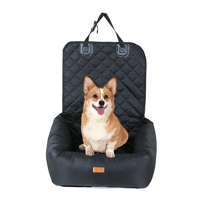 Perrera de coche, cesta para perros, almohadilla para coche para mascotas, plegable, gran capacidad, antisuciedad, doble capa, cojín de asiento grueso para mascotas - imagen 2