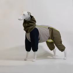 Chubasquero impermeable para perros con cuello alto - Abrigo Whippet