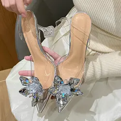 Sandalias transparentes de cristal para gatos y perros