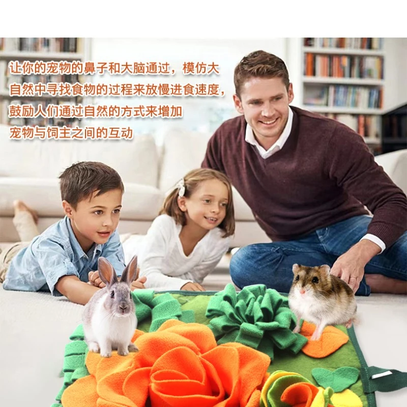 Almohadilla para olfatear mascotas pequeñas, nuevos productos para mascotas, almohadilla de forraje para conejos y conejillos de indias para aliviar las emociones - imagen 3