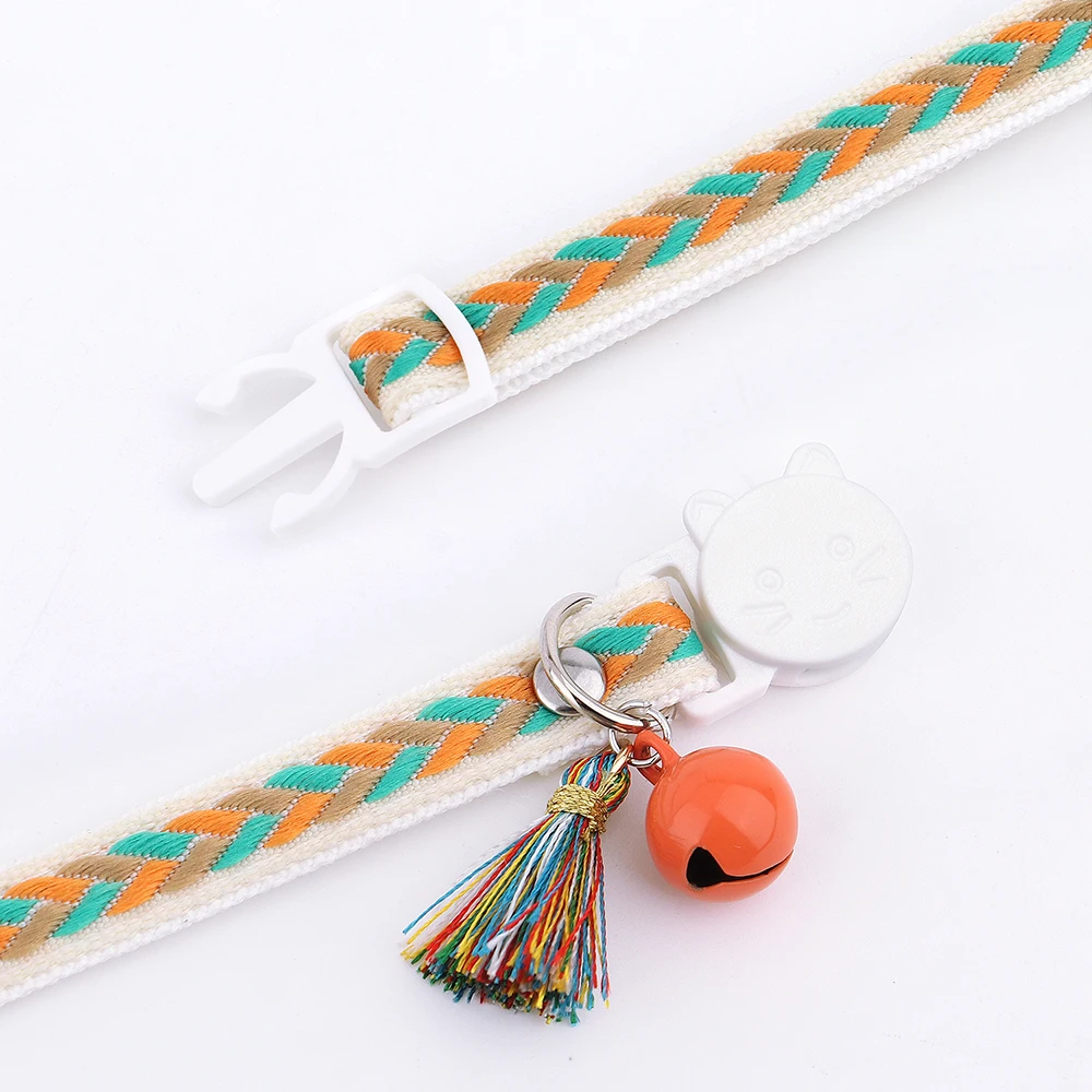 Collar de gato personalizado, collares de gato pequeños personalizados de seguridad de liberación rápida, placa de identificación grabada gratis con bonita campana - imagen 3