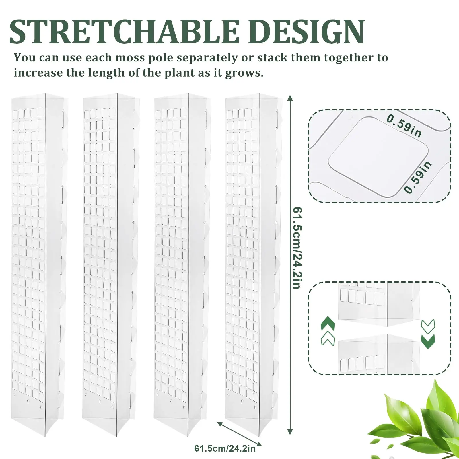 Soporte de musgo para plantas de interior con poste para trepadoras - imagen 5