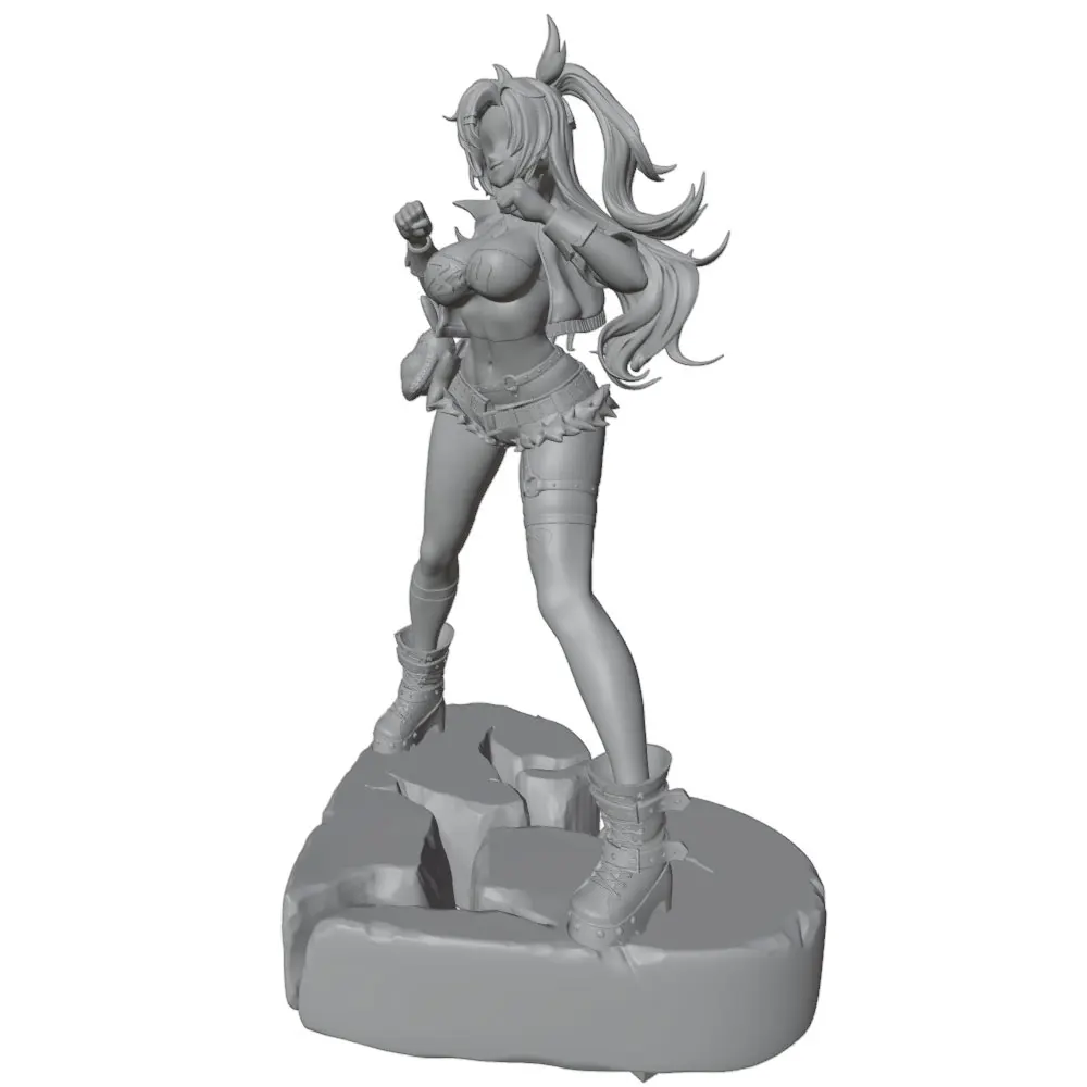 Figura decorativa anime 3D gris para gatos y perros – Estilo original