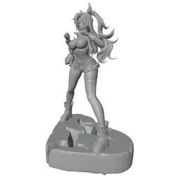 Figura decorativa anime 3D gris para gatos y perros – Estilo original