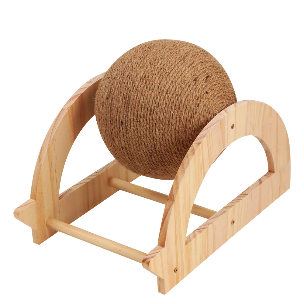 Juguete para mascotas, pelota de sisal para rascar, juguete masticable duradero para entretenimiento y alivio del estrés, artículo de juego para mascotas