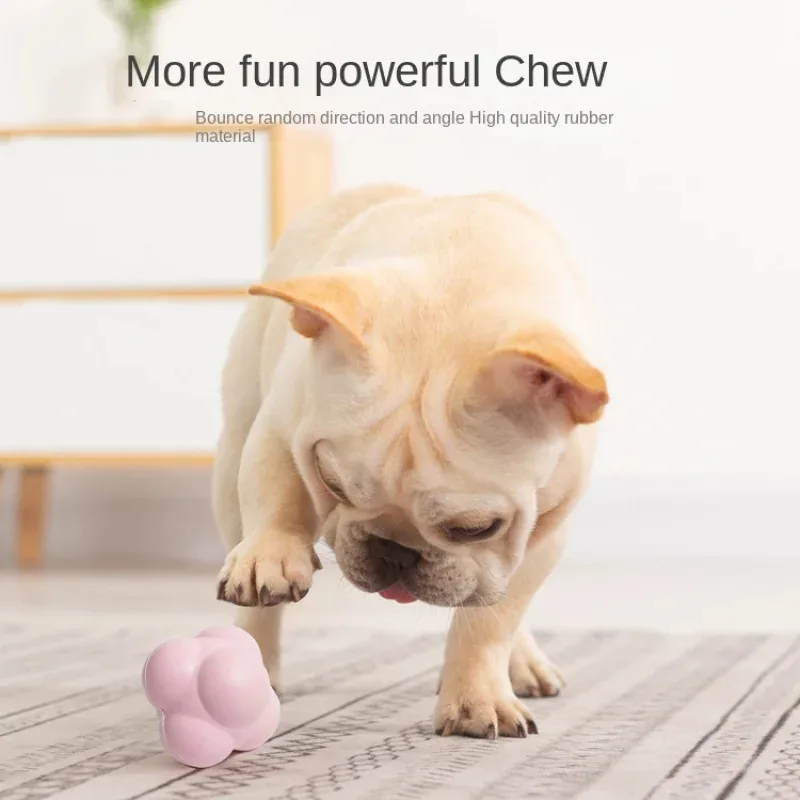 Juguete interactivo de goma para perros, masticable sólido, resistente, rebote irregular, alivio del aburrimiento y entrenamiento de lanzamiento para masticadores agresivos - imagen 2