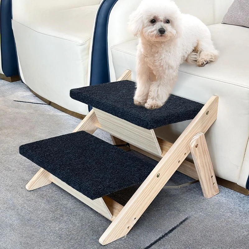 Escalera madera para gatos y perros, acceso a sofá o cama - imagen 2