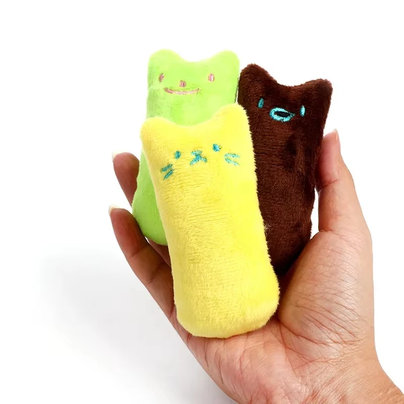 Juguetes de hierba gatera para moler dientes, divertido juguete interactivo de peluche para gatos, gatito para mascotas, juguete Vocal para masticar, garras, mordedura del pulgar, menta para gatos - imagen 4