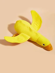 Peluche pato para gatos y perros - Juguete suave y acurrucable