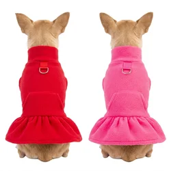 Chaleco forro polar para perro mini hebilla correa cálido uso diario
