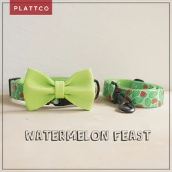 Collar pajarita estampado sandía para perros y gatos