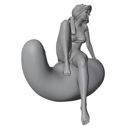 Modelo decorativo 3D para habitación – Resina gris 1/24 sin montar