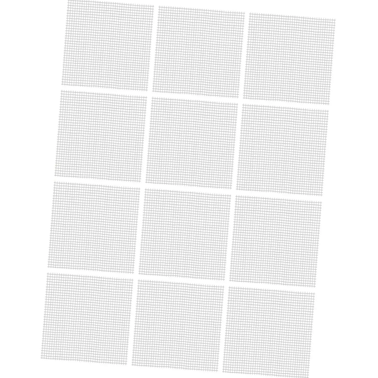 Rejilla de mosaico de malla de 12 piezas, hoja de respaldo de malla impermeable, rejilla de instalación de azulejos de hoja de malla de fibra de vidrio,