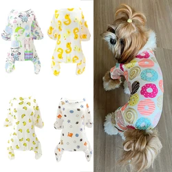 Pijama de algodón suave para perros pequeños - estampado bonito