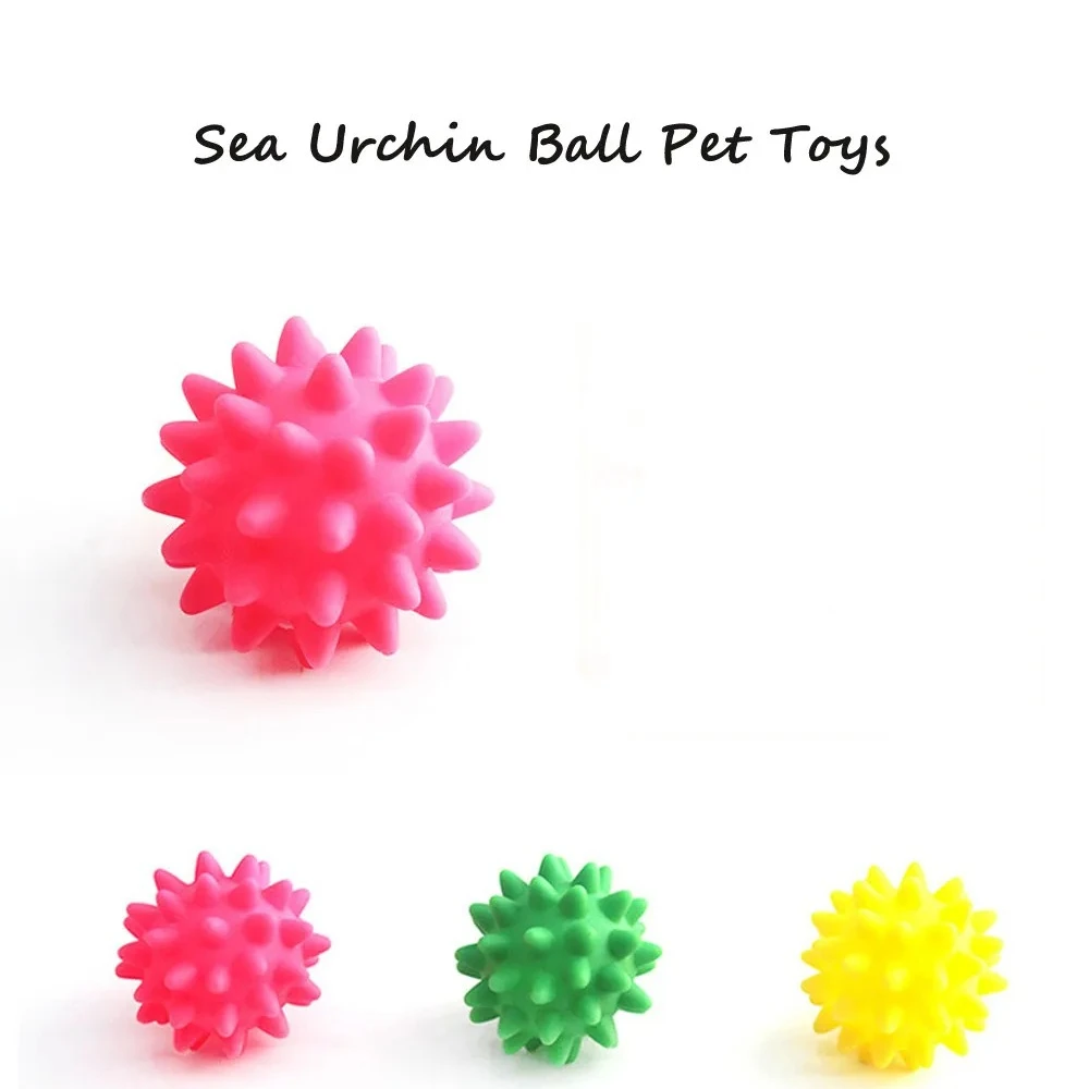 3 uds juguete Para Mascotas Bola de erizo de mar juguetes con sonido reflectante juguetes para morder perros productos para Mascotas accesorios suministros Para Perros Juguetes Para Perros - imagen 3