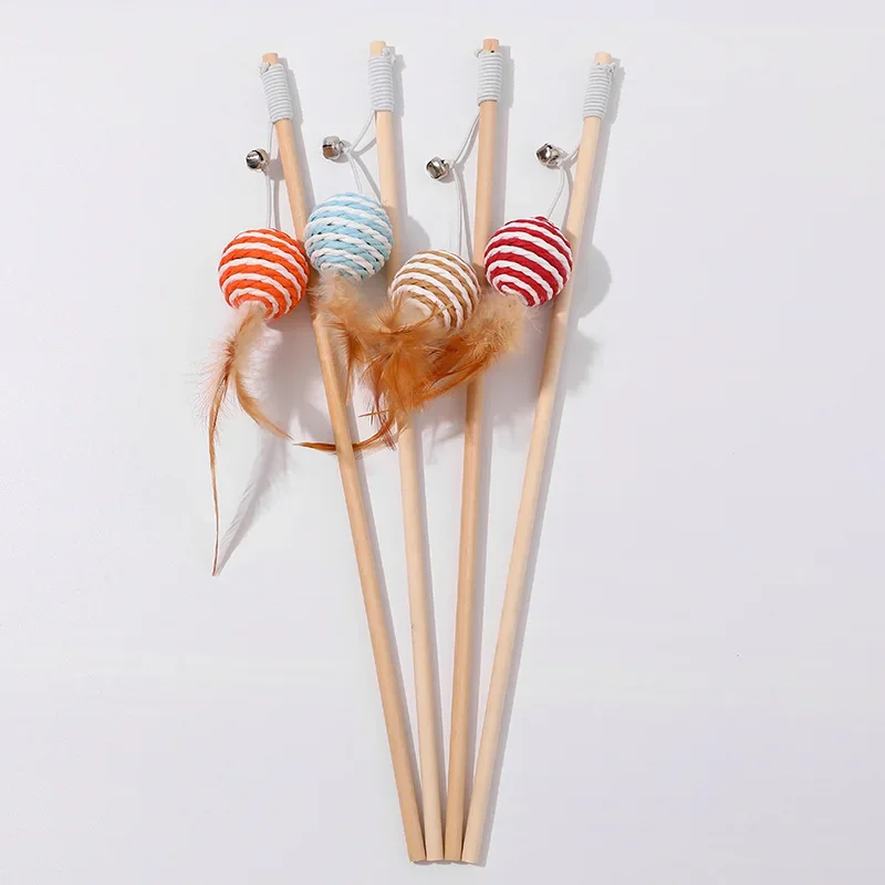 Varita con ratones, plumas y bolas para gatos – Juguetes interactivos - imagen 5