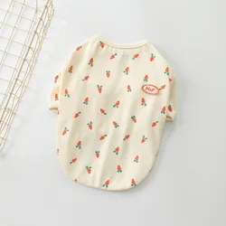 Camisa algodón zanahoria para perros pequeños Maltés y Yorkshire