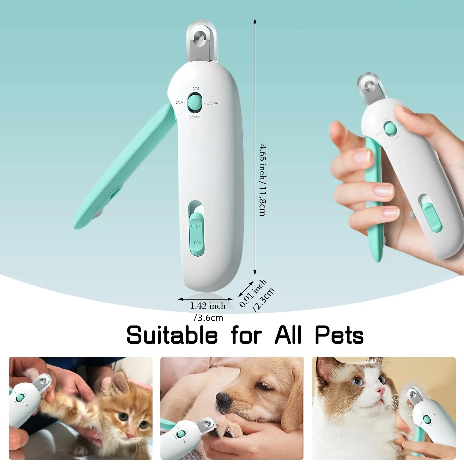 Cortauñas ajustable para perros y gatos – Corte seguro sin dañar - imagen 5