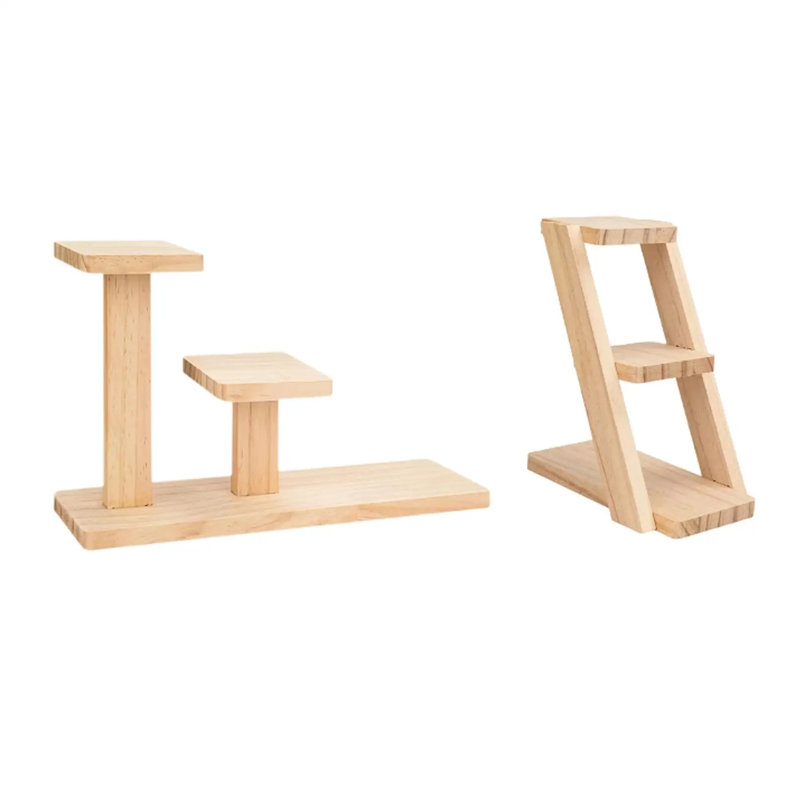 Wood Tabletop Plant Stand 3 Tier for Collectibles Figures Desktop Plant Shelf Display Rack Flower Stand for Desk Garden Bedroom