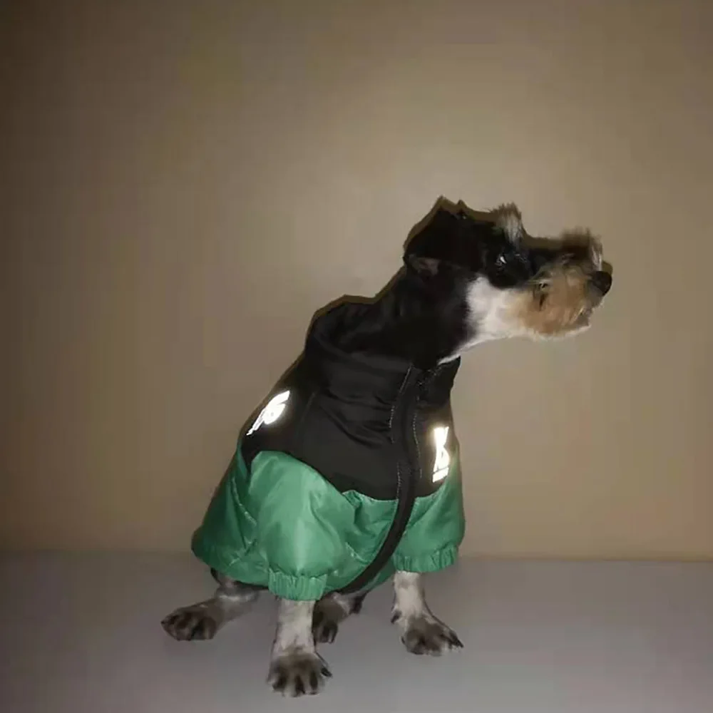 Chaqueta de plumón de lujo para perros, ropa de invierno para mascotas para perros pequeños, abrigo reflectante para perros grandes, disfraz de Bulldog Francés, trajes de Labrador Husky - imagen 5