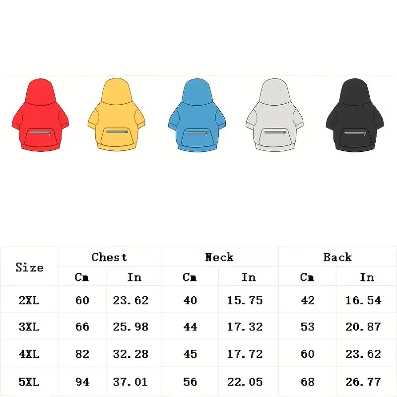 Sudadera con capucha para perros medianos con bolsillo con cremallera, forro polar para mascotas, ropa de otoño e invierno, 1 unidad - imagen 2