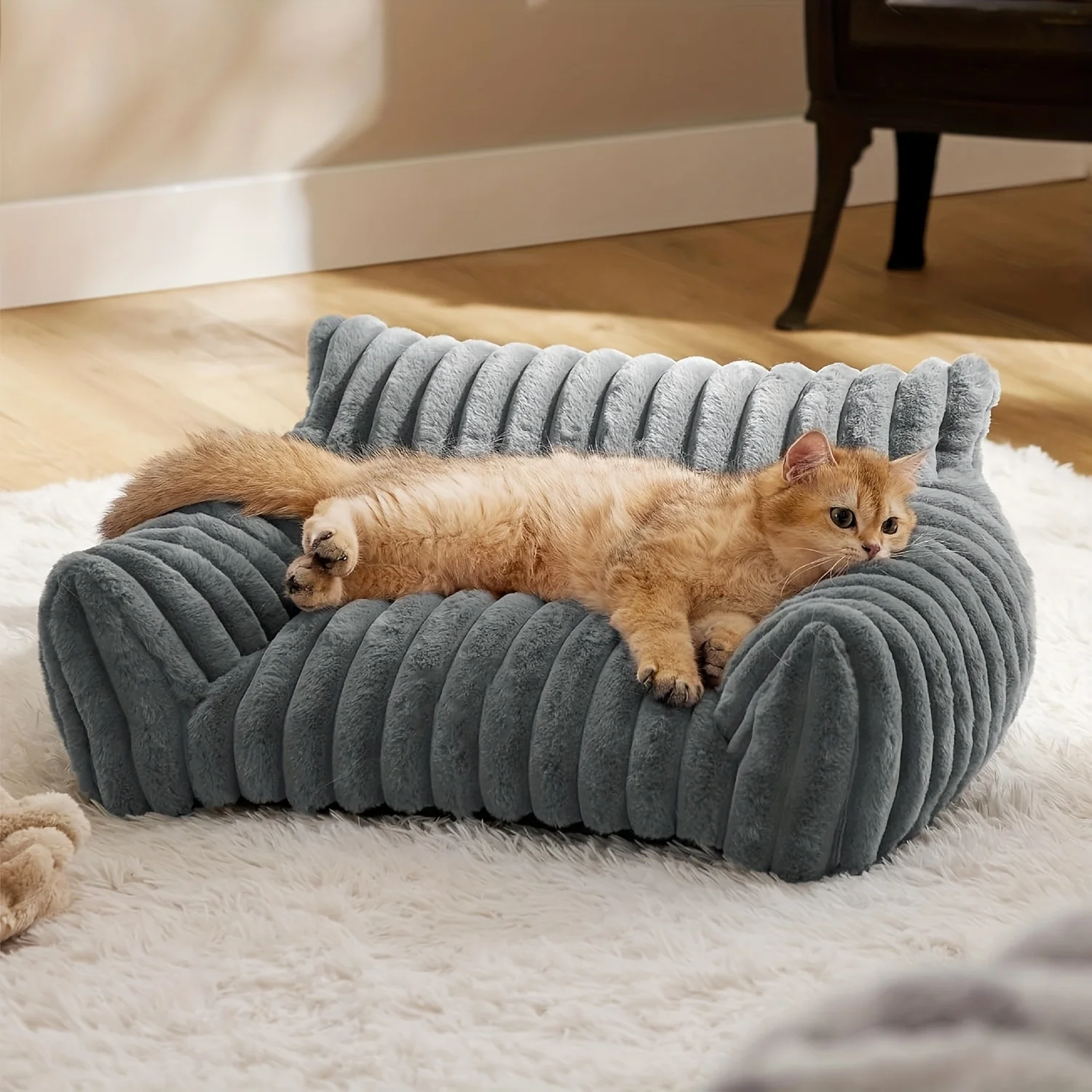 Cama nido cálida para gatos y perros pequeños – Casa y sofá - imagen 3