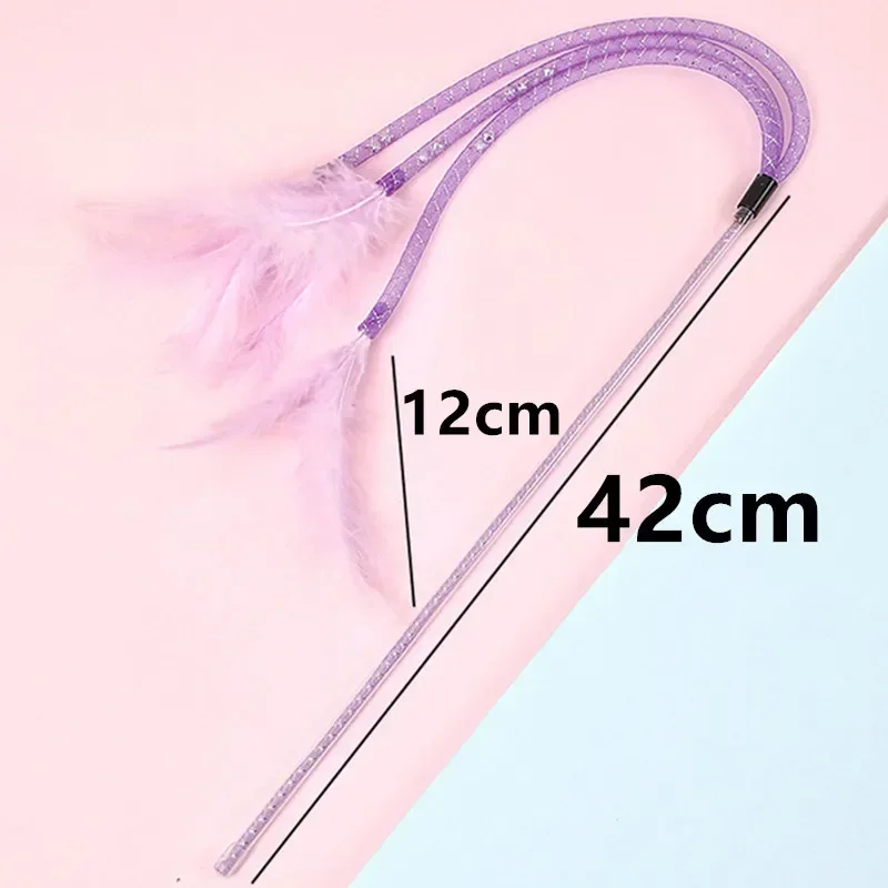 Juguete para gatos, juguetes de plumas para gatos, palo de juego, juguetes para gatos resistentes a mordeduras, juguete interactivo divertido para gatos con campana, productos para mascotas - imagen 4