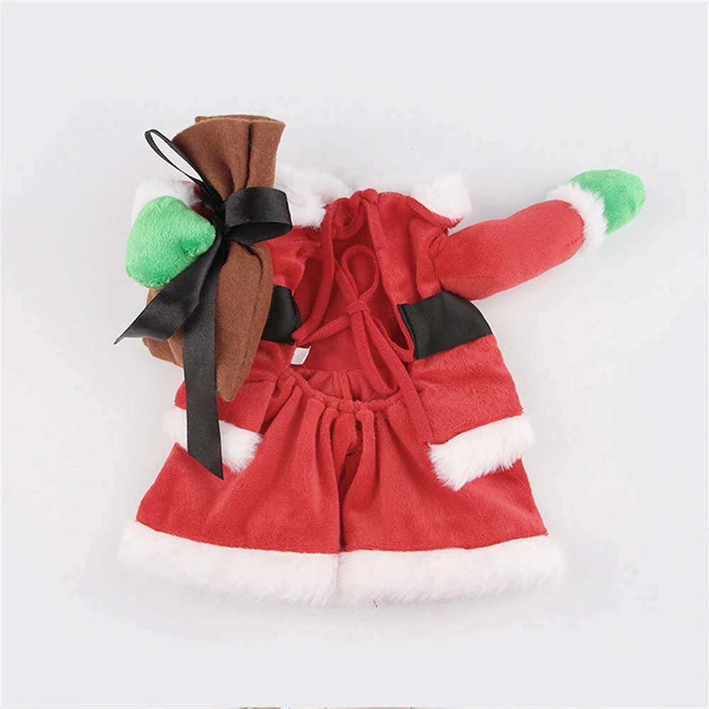 Disfraz de Papá Noel para perros y gatos, ropa de Navidad para mascotas, abrigo divertido para cachorros, traje de chaqueta con gorro, ropa cálida de invierno - imagen 2