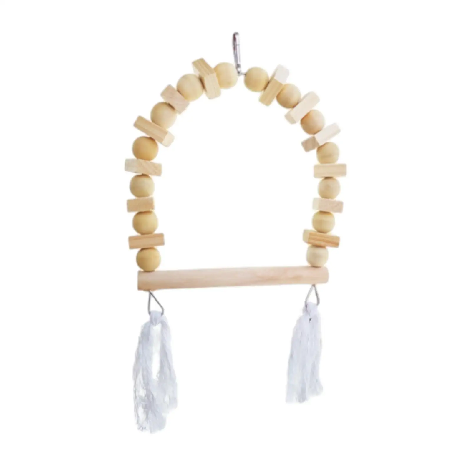 Bird Swing, Wooden Training Toys, Hanging, Standing, Animal Claw Grinding Stand for Parakeet Balance Exercise Training