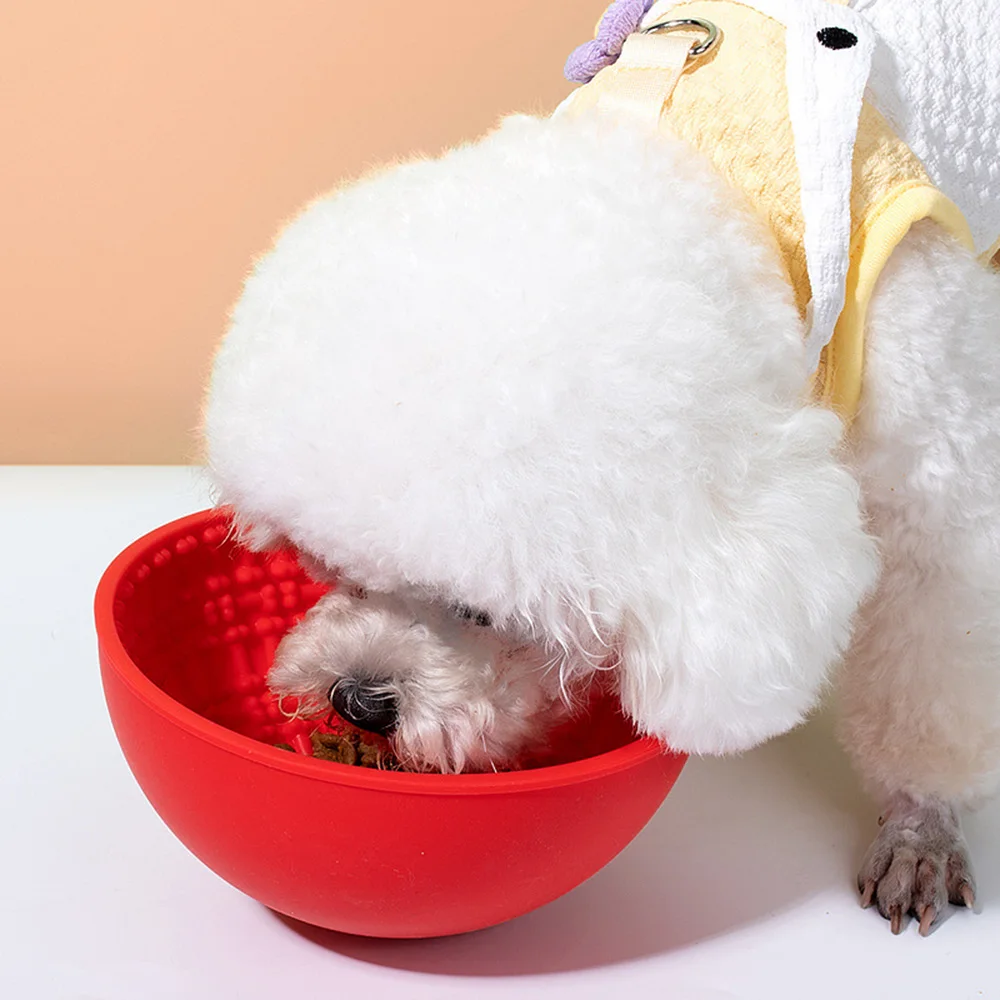 Vaso para mascotas, cuenco alimentador lento, cuenco duradero antiarañazos para lamer para perros y gatos, plato de agua antideslizante para comida para mascotas, - imagen 2