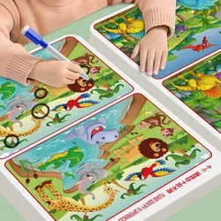 Spot the Difference libro de juegos de concentración reutilizable