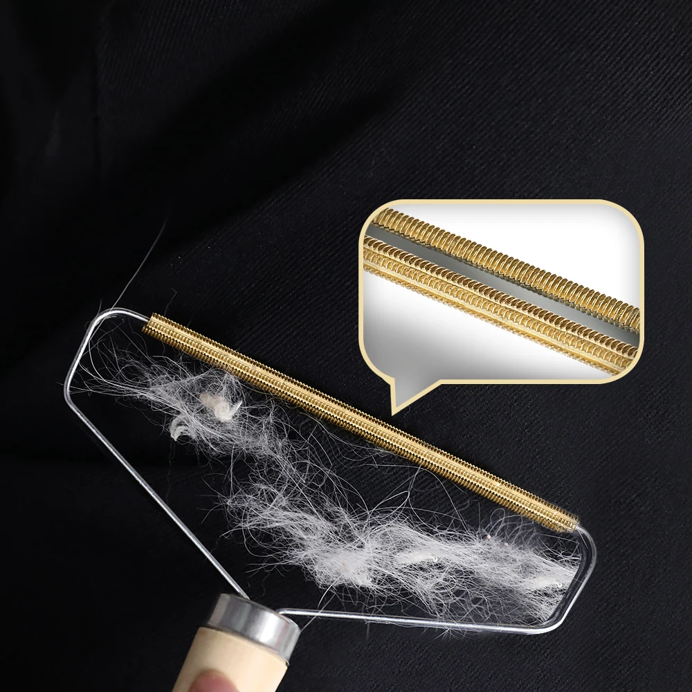 Eliminador de pelusas portátil, cepillo de afeitar de tela pelusa, cepillo removedor de pelo de mascotas, rodillo de pelusa Manual, cepillo de limpieza de ropa y sofá - imagen 4