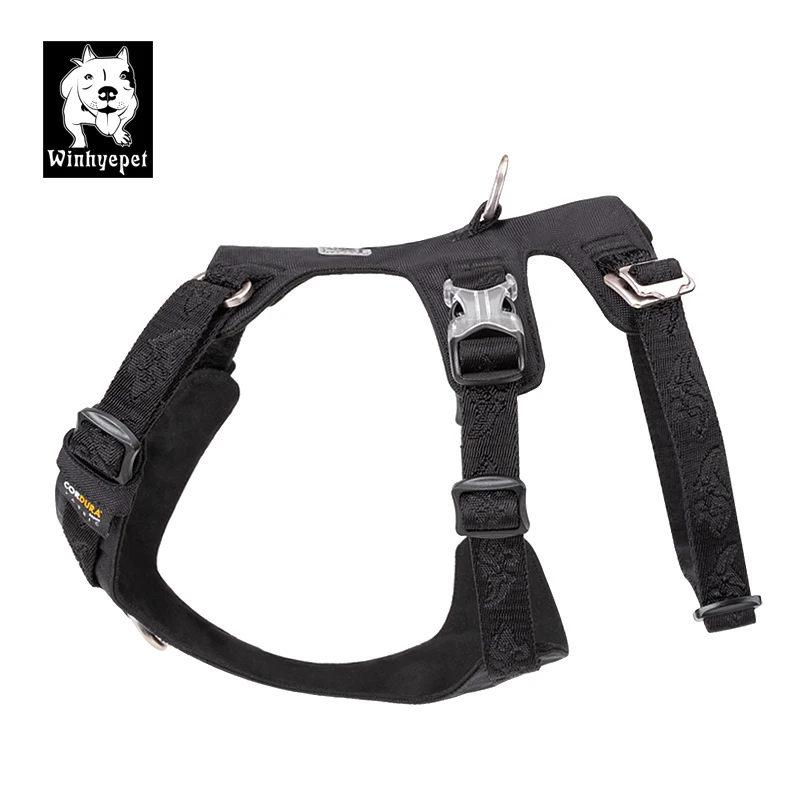 Winhyepet-arnés para chaleco para perro, correas para mascotas, para exteriores, 3M, reflectante, cuello antideslizante, chaleco transpirable, tela de viaje para caminar - imagen 2