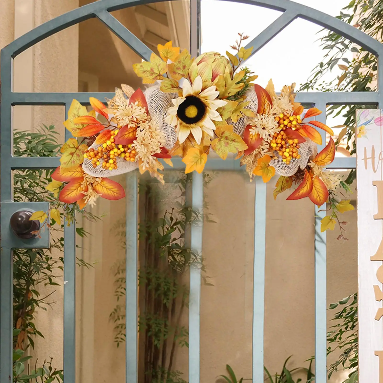 Fall Swag Sunflower Table Centerpiece Welcome Sign Flowers Ornament Artificial Floral Swag Fall Swag Sunflower Table Centerpiece Welcome Sign Flowers Ornament Artificial Floral Swag