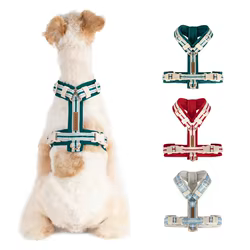 Arnés ajustable para perros en forma de Y, correas reflectantes suaves y transpirables para el pecho, Collar cómodo, resistente y duradero