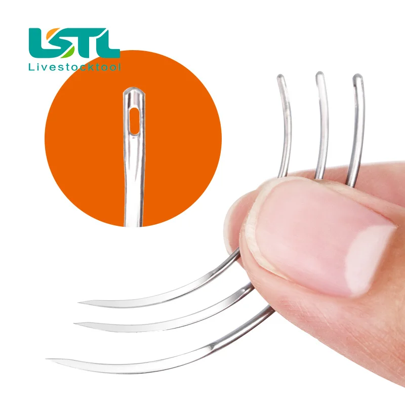 10 Pcs Veterinary Suture Needle Surgical Needle Pig Cattle Sheep Poultry Beast Medical Tool Veterinary Equipment Livestock Tools - imagen 2