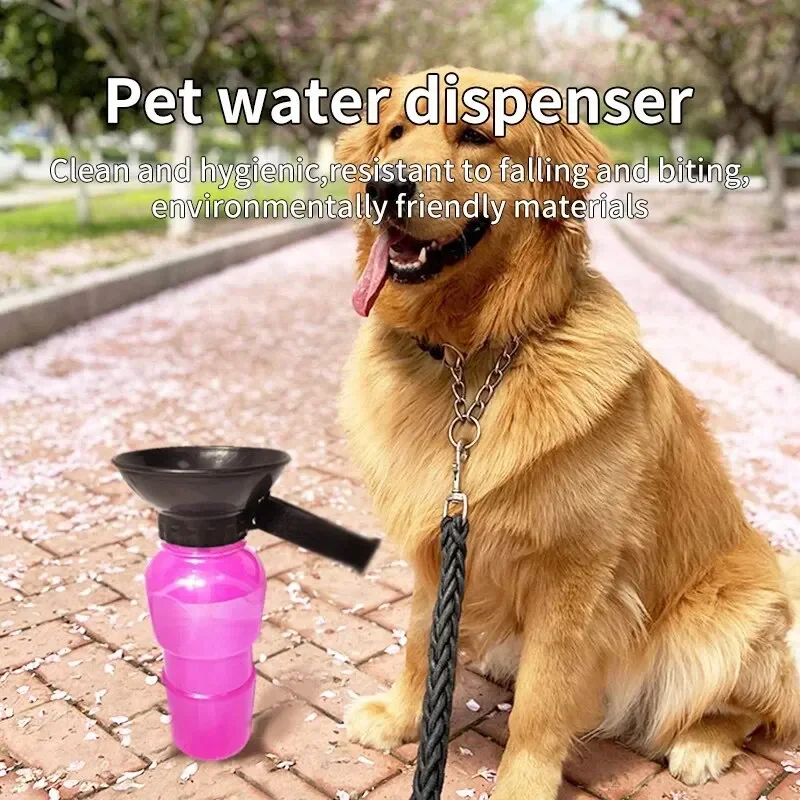 Botella de agua portátil con taza para perros y gatos al pasear - imagen 2