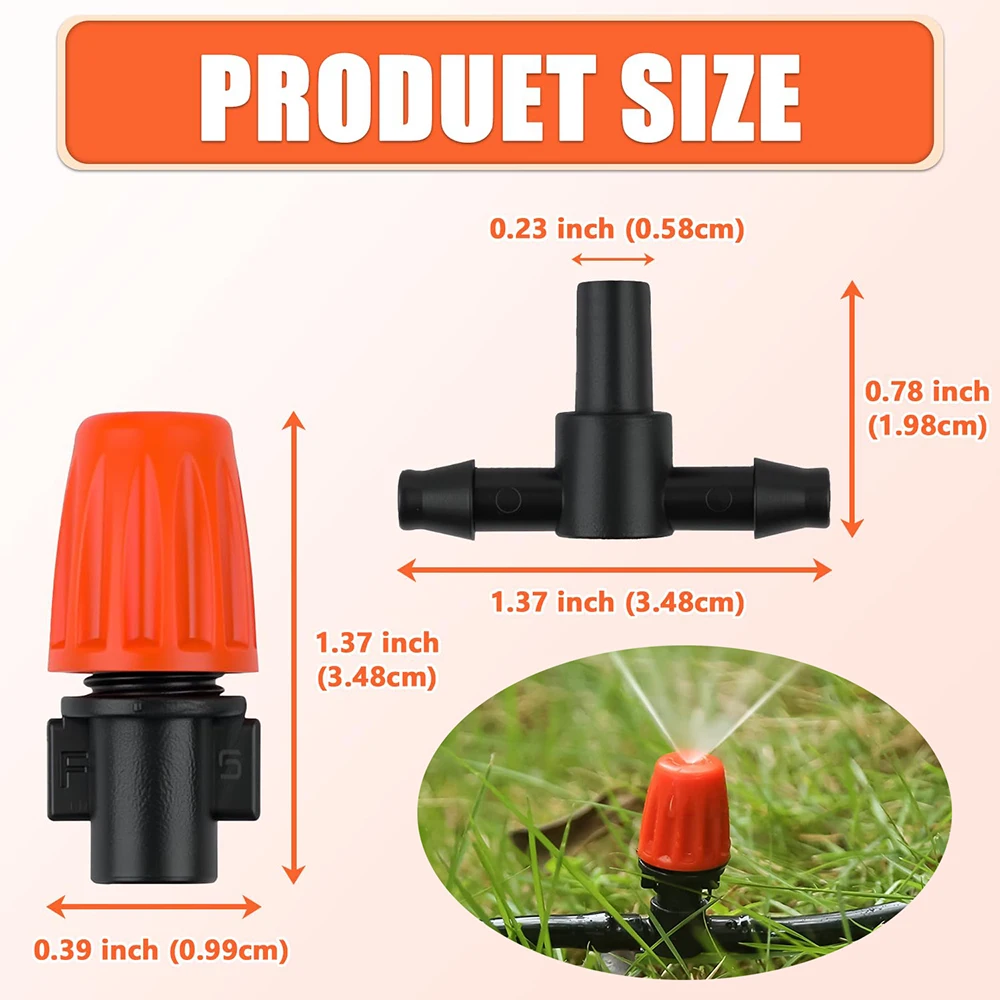 Boquillas de nebulización ajustables de 30M, Kit de riego, sistema de riego de plantas con nebulización automática para jardín, invernadero