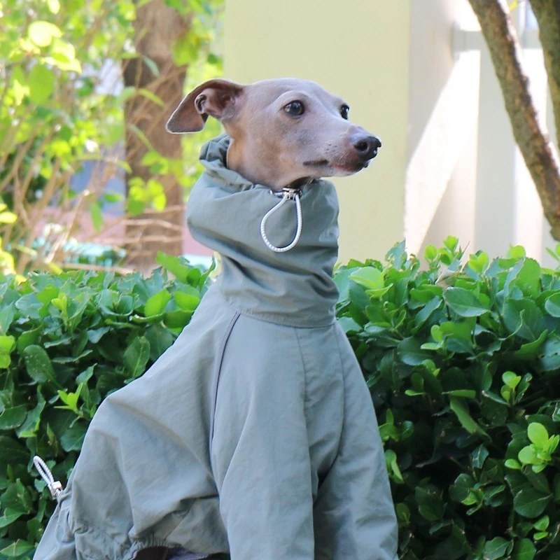 Abrigo para perro de cuatro patas con cuello alto, mono para perro, ropa cálida para mascotas para perros pequeños y medianos, traje de invierno para exteriores con galgo italiano