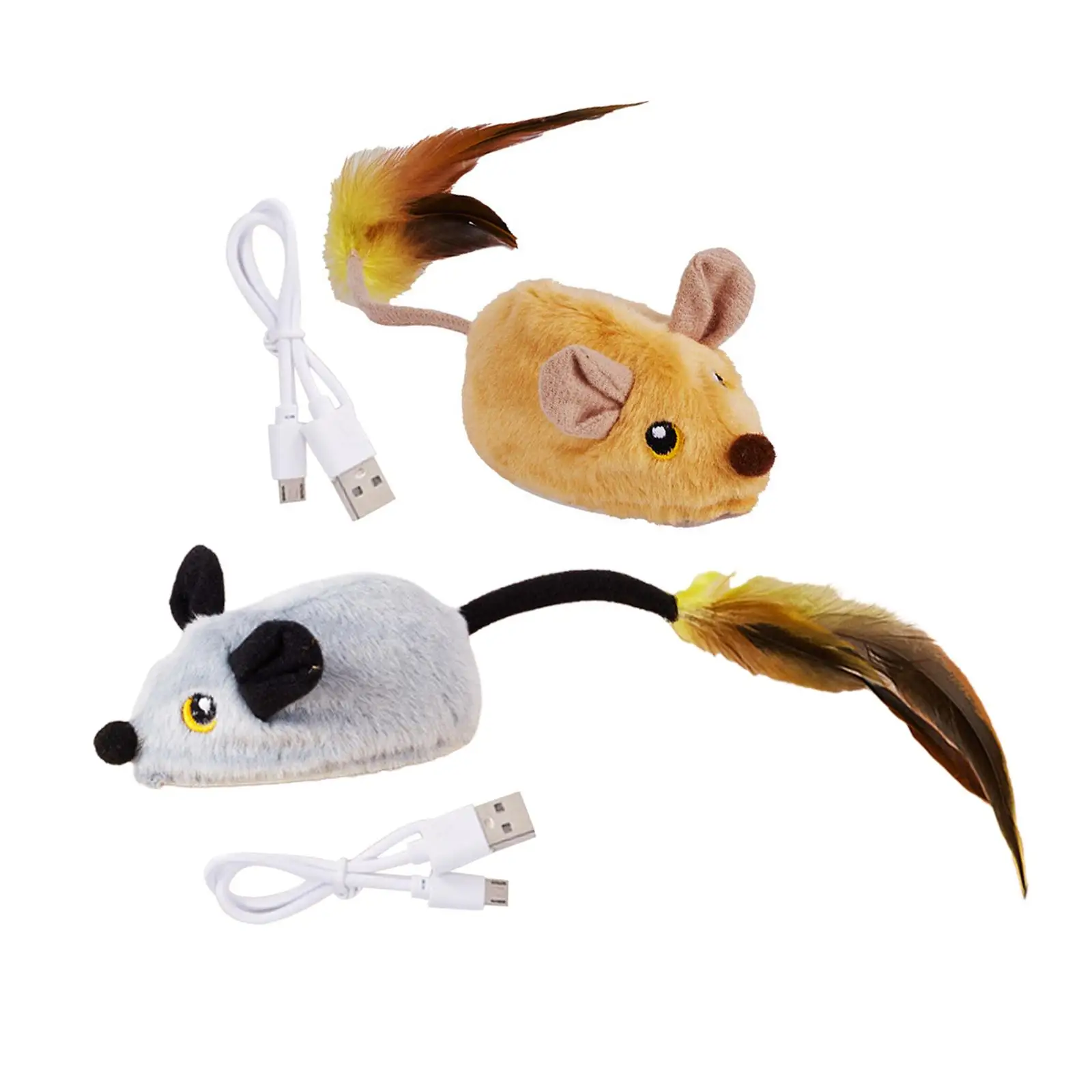 Interactive Cat Toy Cat Toy Mice Exercise Chaser Dogs Automatic Moving Mouse