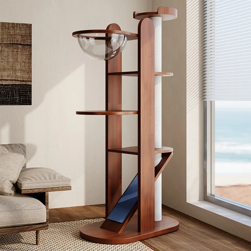 Torre de madera para gatos, modelo grande, árbol para gatos, hamaca, accesorios, cama, juguetes para mascotas, casa para gatos, camas y muebles, casa para gatos - imagen 4