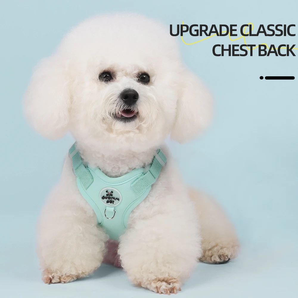 Arnés y correa para perros de dopamina para perros pequeños, chaleco ligero y transpirable sin tirones para mascotas, equipo para caminar al aire libre, apto para Bichon Teddy